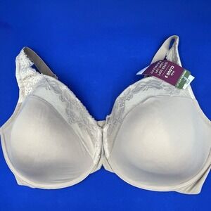 Olga Plus Size Cloud 9 Underwire Contour Lace Bra  42DD NEW Toasted Almond